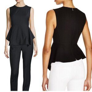 Theory Kalsing Continuous Peplum Top, Black szS